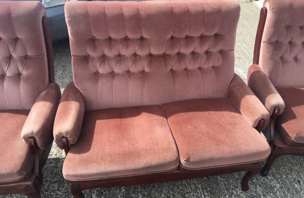 Velvet sofa and 2 chairs set Ivy Floral Events