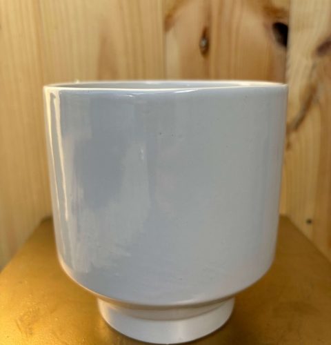 White ceramic pot