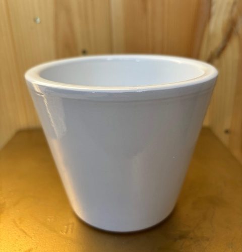 White, ceramic pot, small
